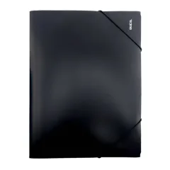 Carpeta Pvc Con Elastico Negra Auca