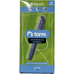 Boligrafo Azul Gel 0.8 Mm Torre