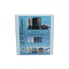 Archivador Oficio Con Press 2 Aros 2 Blanco D'Williams