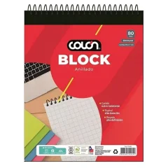 Block Anillado 7 Mm 80 Hojas Escolar Colon
