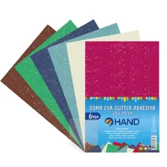 Set Goma Eva 20X30 Glitter Unidades. Rosado Hand