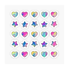 Stickers Corazon Y Estrellas