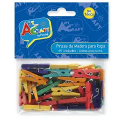 Pinzas Madera 0,9 X 2,5 45 Unidades. Art Craf