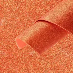 Pliego Goma Eva Glitter Naranjo