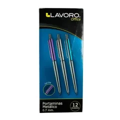 Portamina 0.7 Mm Metalico Colores Lavoro