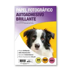 Papel Fotografico Adhesivo Brillante 180Grs 20 Hojas Demarka A4