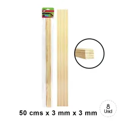 Palo Maqueta 3X3 Mm 8 Unidades. Artel
