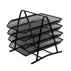 Organizador De Documentos Metalica Negra Hand