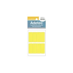 Etiqueta 20X50 Mm Fluor Amarilla 80 Unidades.Adetec