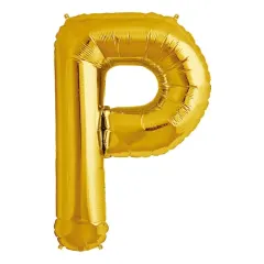Globos Letra P Metalico Dorado