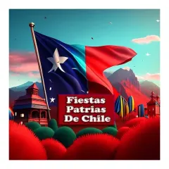 Fiestas Patrias Bandera De Chile 200X300 Cm