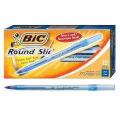 Lapiz Pasta Azul Round Stic M Bic