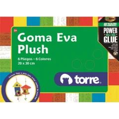 Estuche Goma Eva Plush 6 Pliegos Torre