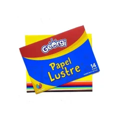 Estuche Papel Lustre 14 Pliegos Giorgi