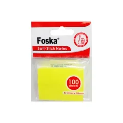 Nota Adhesiva 37.5X50 Mm Amarilla Foska