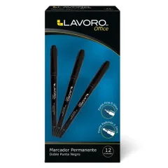 Marcador Negro Permanente Lavoro