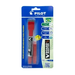 Marcador Rojo Con Borrador Pizarra Pilot