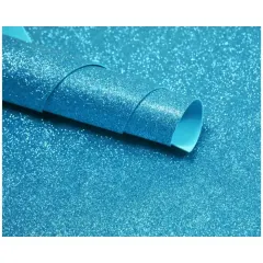 Pliego Goma Eva Glitter Celeste Artel