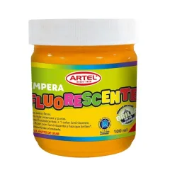 Tempera 100 Cc Fluores. Naranja Artel