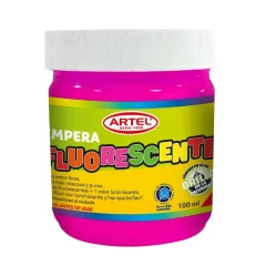 Tempera 100 Cc Fluores. Rosado Artel
