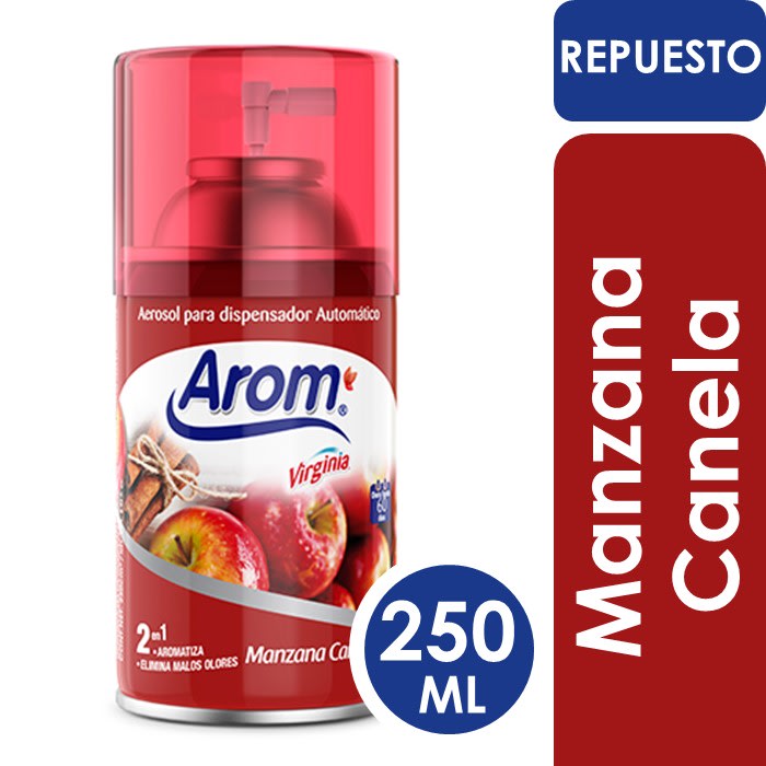 Arom Repuesto Aromatizante Automático Manzana Canela 250 ml | Espacio Clean