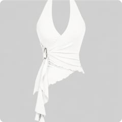 BLUSA BLANCA ASIMETRICA
