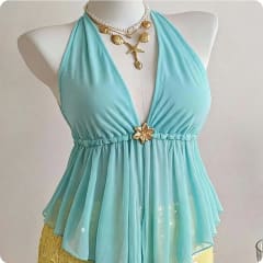 BLUSA CELESTE FLOR