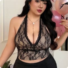 BLUSA CUELLO ENCAJE