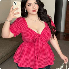 BLUSA V FUCSIA