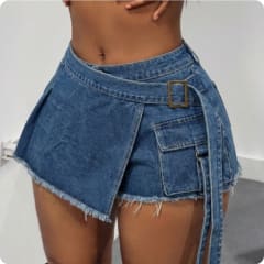 FALDA DENIM AZUL