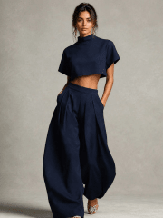 CONJUNTO ELEGANTE AZUL MARINO