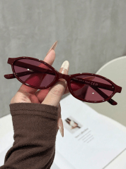 LENTES OVALADO BURDEOS