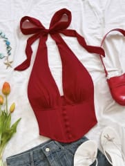 TOP CORSET ROJO