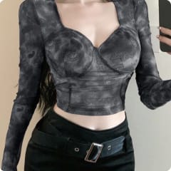 BLUSA MESH RETRO