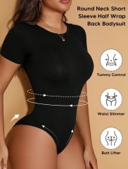 BODY MANGA CORTA NEGRO