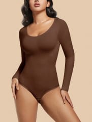 BODY FAJERO MANGA LARGA MARRON