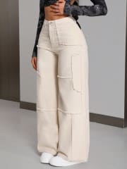 JEAN WIDE LEG BEIGE