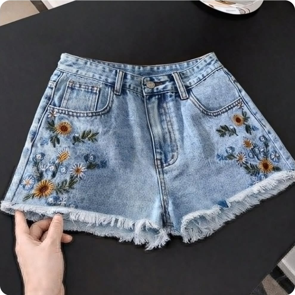 SHORT AZUL JEAN FLORES1