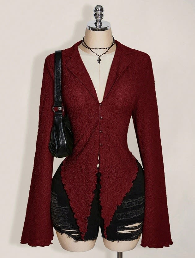BLUSA ASIMETRICA ROJO BURDEO1