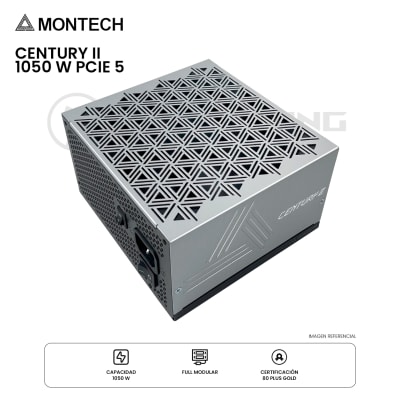 FUENTE DE PODER MONTECH CENTURY II 1050W ATX PCIE5 80 PLUS GOLD MODULAR1