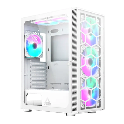 CASE MONTECH X3 GLASS VERSION LED-RGB 6F ATX WHITE1