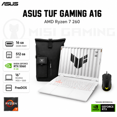 LAPTOP ASUS TUF GAMING A16 RYZEN 7 260 16GB DDR5 512GB M.2 16