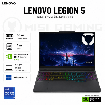 LAPTOP LENOVO LEGION 5 15IRX10 CORE I9 14900HX 16GB DDR5 1TB M.2 15.1