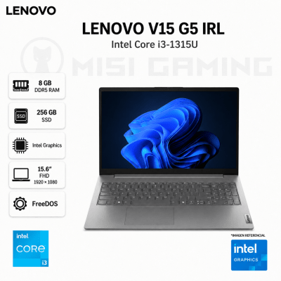 LAPTOP LENOVO V15 G5 IRL CORE I3 1315U 8GB DDR5 256GB M.2 15.6