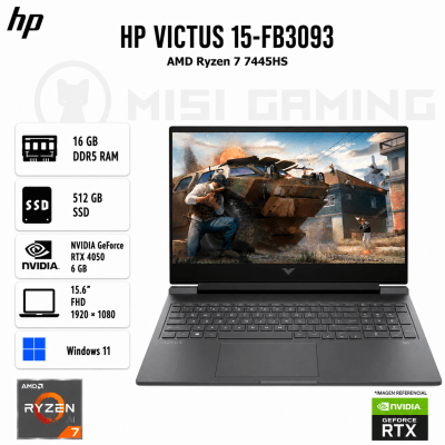 LAPTOP HP VICTUS 15-FB3093DX RYZEN 7 7445HS 16GB DDR5 512GB M.2 15.6