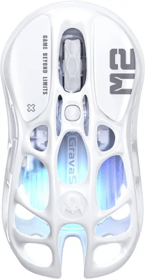 MOUSE GRAVASTAR MERCURY M2 DONGLE BLUETOOTH 26K DPI OPALINE WHITE1
