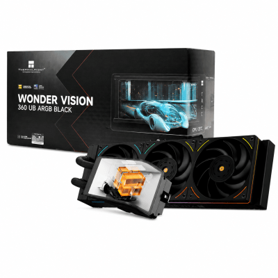 REFRIGERACION LIQUIDA AIO THERMALRIGHT WONDER VISION 360 UB ARGB 360MM C/PANTALLA 2K BLACK1