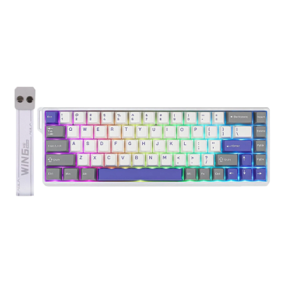 TECLADO MAGNETICO AULA WIN68HE MAX RGB CABLEADO 65% INGLES (SW-MAGNETIC) GREY/WHITE/PURPLE1