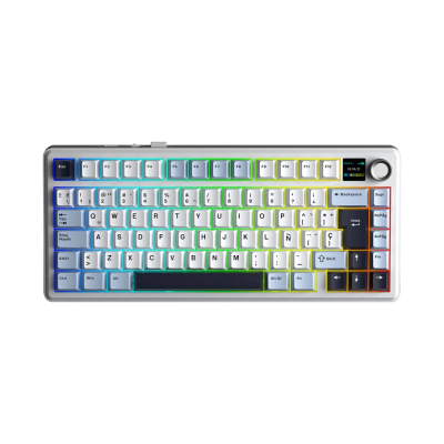 TECLADO MECANICO AULA F75MAX RGB DONGLE BLUETOOTH 75% ESP (SW-REAPER) BLUE/WHITE/PURPLE1