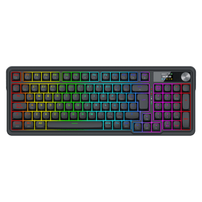 TECLADO MECANICO REDRAGON EISA LCD PRO K719 RGB DONGLE BLUETOOTH 96% ESP (SW-MINT MAMBO) BLACK1